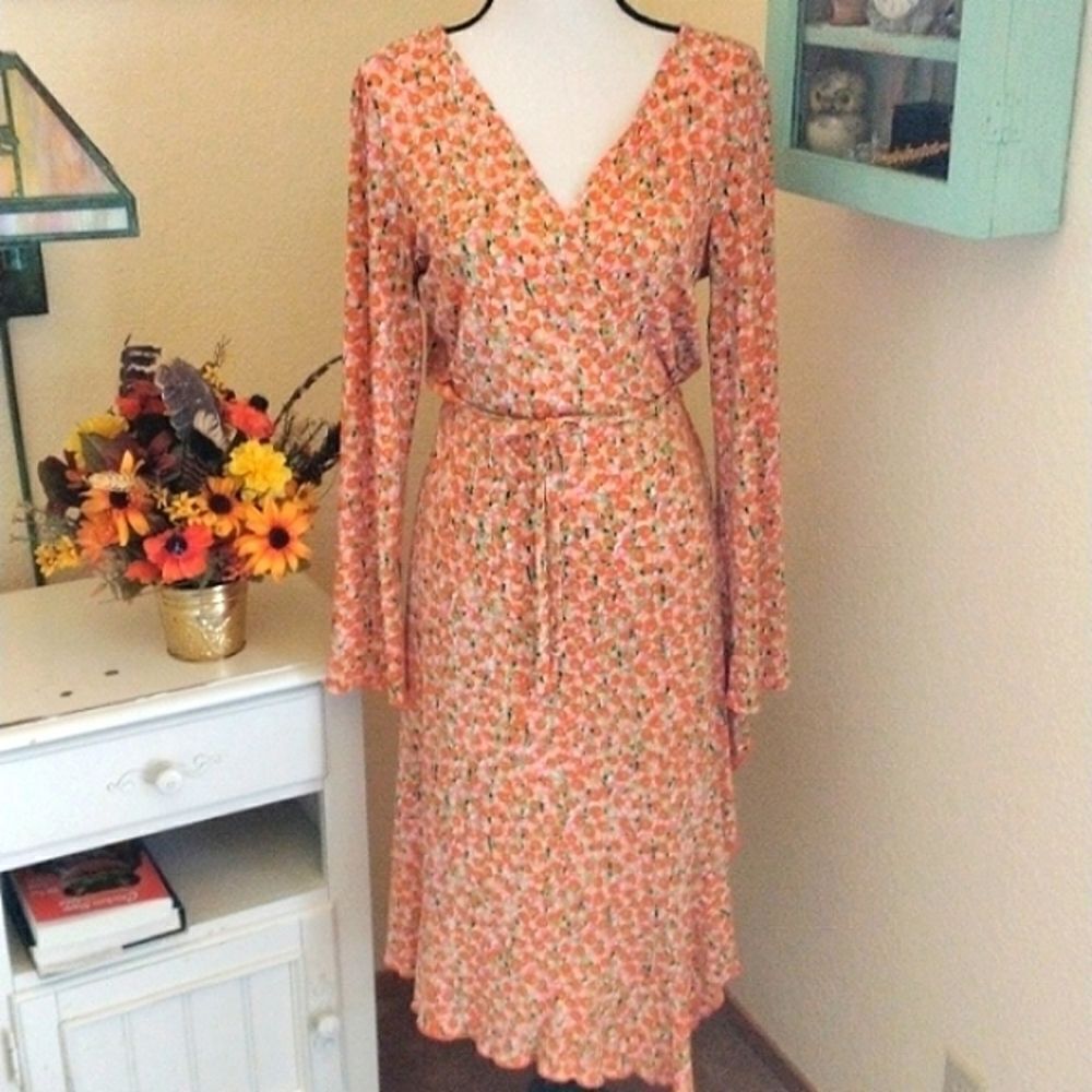 Max & Cleo Soft Knit True Wrap Dress
